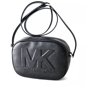 🖤Michael Kors Crossbody Shoulder Bag Jet Set Travel MD Oval Camera Black🖤